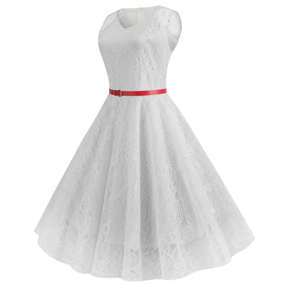 Vintage Trapezkleid Weiß