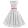 Vintage Trapezkleid Weiß
