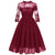 Weinrotes Voile-Vintage-Kleid