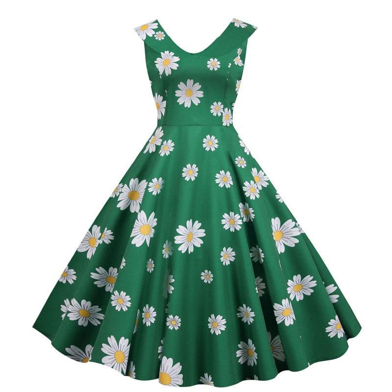 Vintage Grünes 50er Jahre Kleid