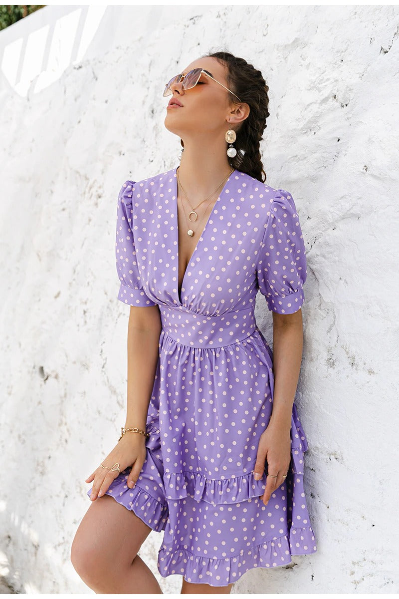 Violettes Vintage-Kleid