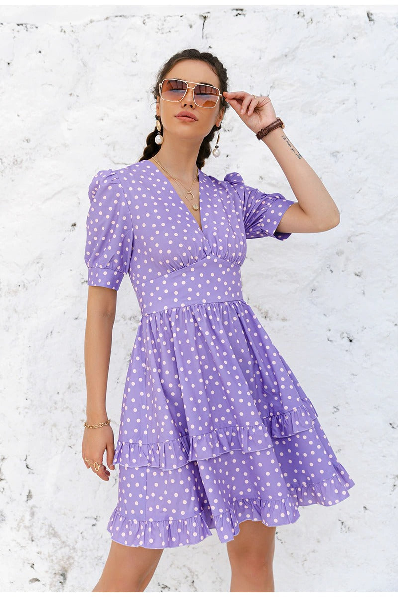 Violettes Vintage-Kleid