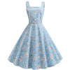 Vintage 1950 Himmelblaues Kleid