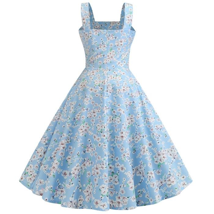 Vintage 1950 Himmelblaues Kleid