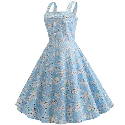 Vintage 1950 Himmelblaues Kleid