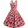 Vintage 1950 Erdbeerrosa Kleid