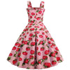 Vintage 1950 Erdbeerrosa Kleid