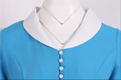 Vintage 50er Jahre Kleid Himmelblau