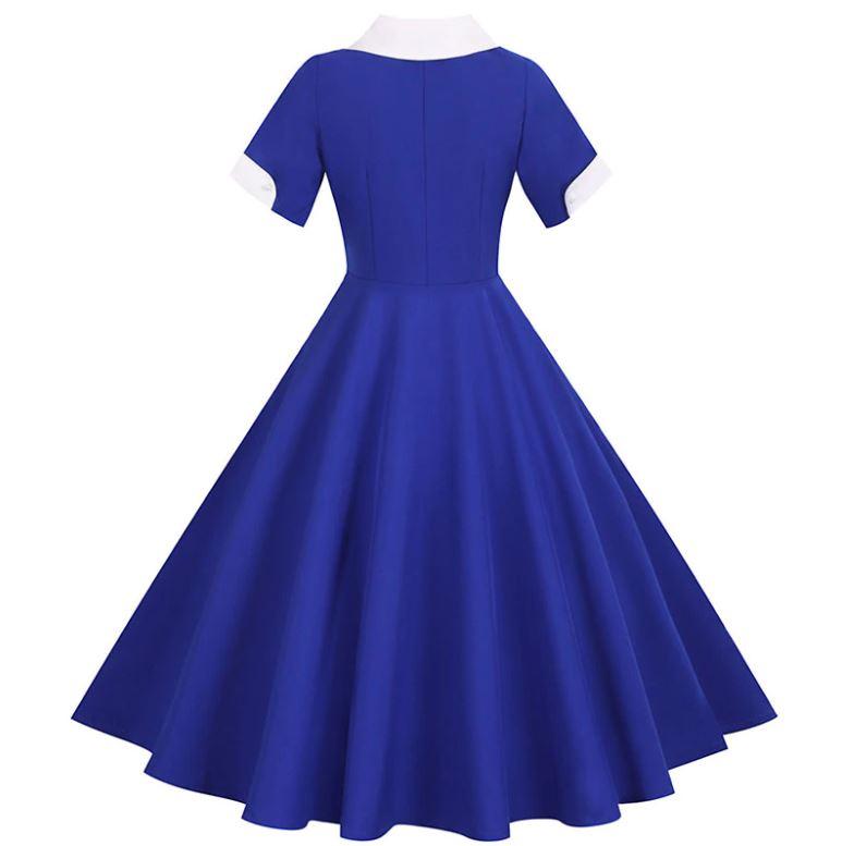 Vintage 50er Jahre Blaues Kleid