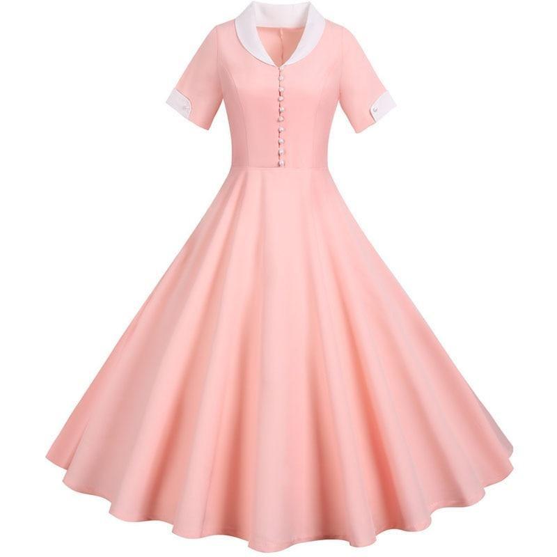Vintage 50er Jahre Rosa Kleid