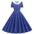 Glamouröses blaues Kleid im Stil der 50er Jahre