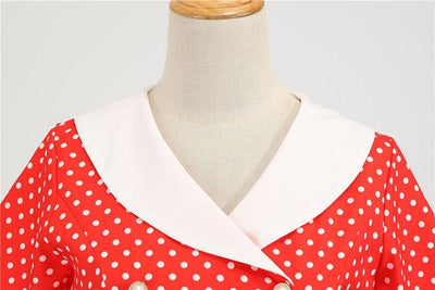 Rot-weißes 50er-Jahre-Kleid