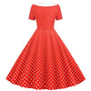 Rot-weißes 50er-Jahre-Kleid