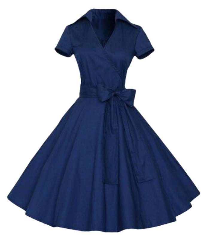 Vintage 50er Jahre Kleid Blau