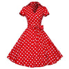 Rotes 50er-Jahre-Vintage-Kleid