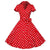 Rotes 50er-Jahre-Vintage-Kleid