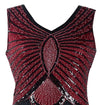 Vintage 1920er Jahre Art Deco Burgunder Kleid