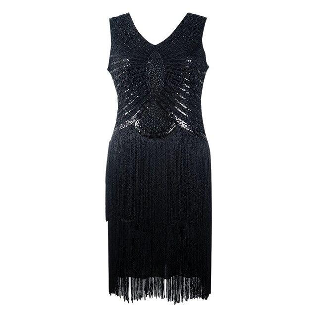 Vintage 1920er Jahre Art Deco Kleid Schwarz