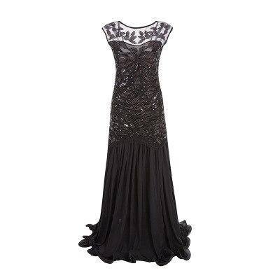 Vintage 1920er Jahre Flapper Kleid Schwarz