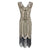 Gatsby 1920er Vintage Kleid Beige