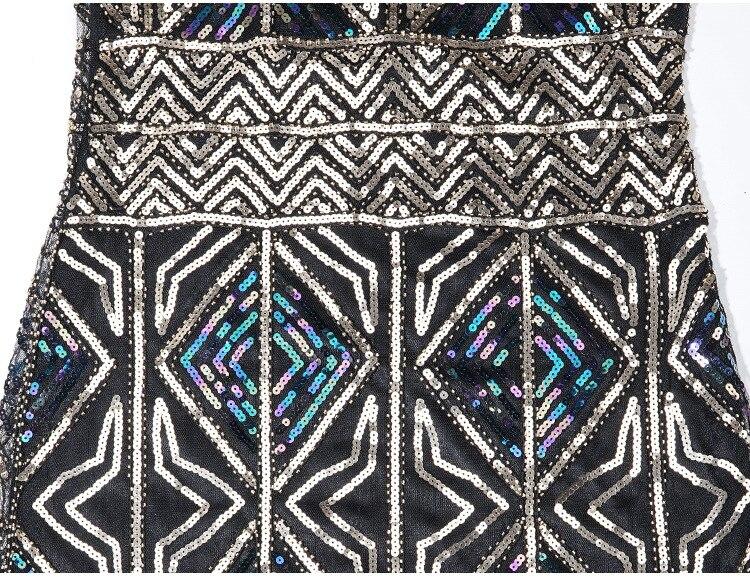 Vintage 1920er Gatsby Langes Goldkleid