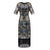 Vintage 1920er Gatsby Langes Goldkleid