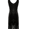Vintage 1920er Gatsby Kleid Schwarz