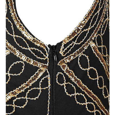 Vintage 1920er Gatsby Kleid Gold