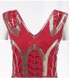 Vintage 1920er Gatsby Kleid Rot