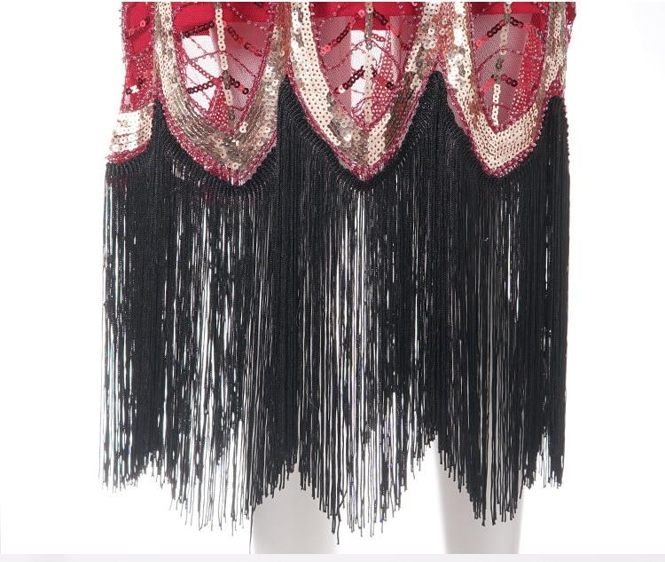 Vintage 1920er Gatsby Kleid Rot