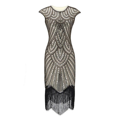 Graues 20er-Jahre-Kleid