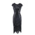 Schwarzes 20er-Jahre-Kleid