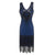 Plus Size 1920er Vintage Kleid Blau