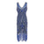 Charleston Plus Size 1920er Vintage Kleid Blau