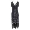 Charleston Plus Size 1920er Vintage Kleid Schwarz