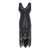Charleston Plus Size 1920er Vintage Kleid Schwarz
