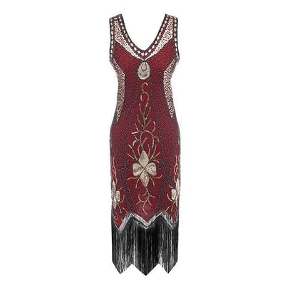 Vintage 1920er Jahre Kleid Plus Size Charleston Rot