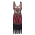Rotes Plus Size 1920er Vintage Kleid