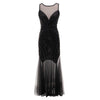 Vintage 1920er Jahre Kleid Lang Schwarz
