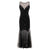 Vintage 1920er Jahre Kleid Lang Schwarz