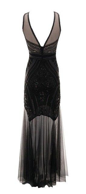 Vintage 1920er Jahre Kleid Lang Schwarz