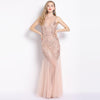 Langes rosa Vintage-Kleid aus den 1920er Jahren