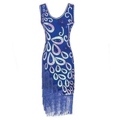 Blaues Kleid im Stil der 1920er Jahre