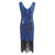 Paris Vintage 1920er Kleid Blau