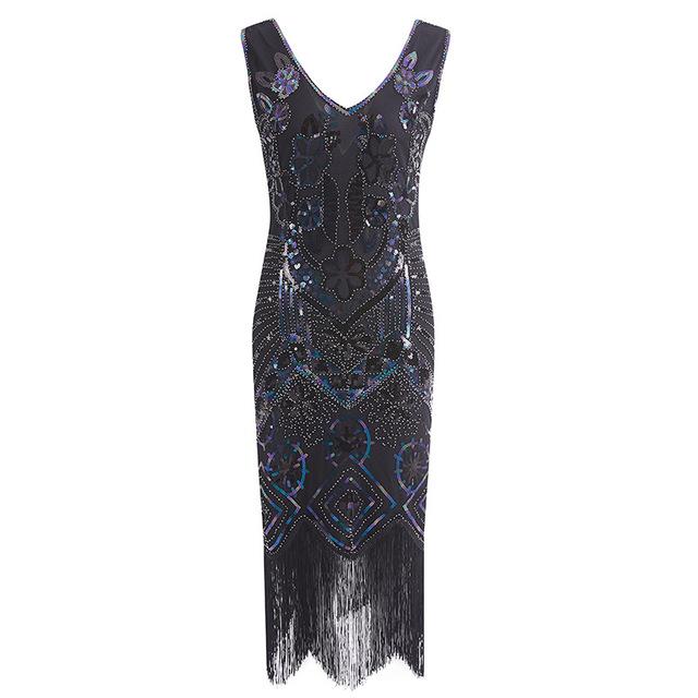 Vintage 1920er Jahre Paris Kleid Schwarz