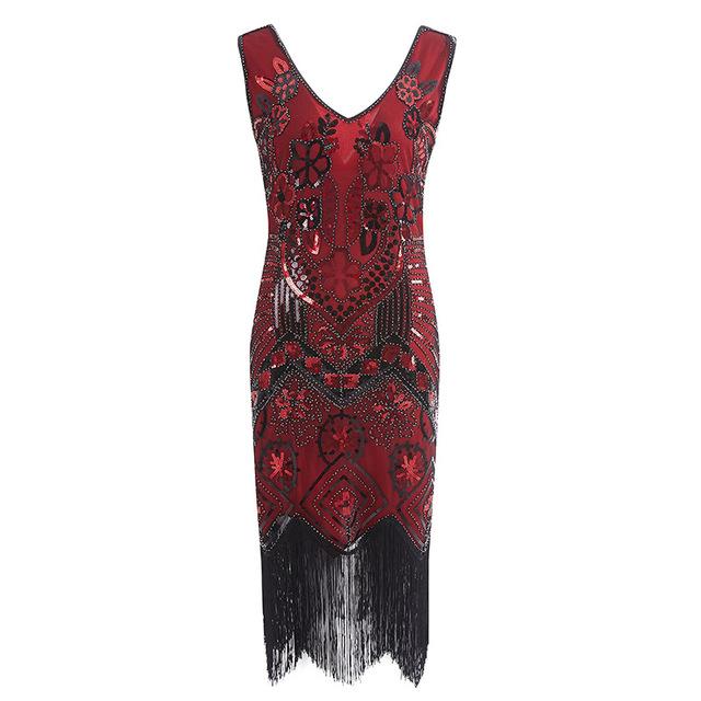 Vintage 1920er Jahre Kleid Paris Rot
