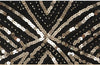 1920er Jahre Retro-Schwarz-Gold-Vintage-Kleid