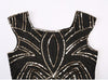 1920er Jahre Retro-Schwarz-Gold-Vintage-Kleid