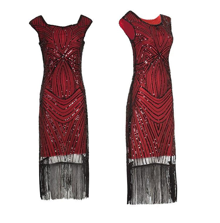 Rotes Retro 20er Jahre Vintage Kleid