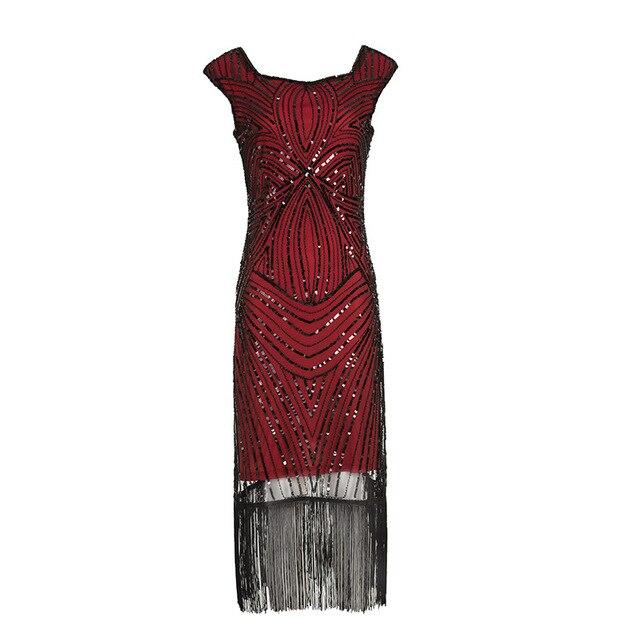 Rotes Retro 20er Jahre Vintage Kleid